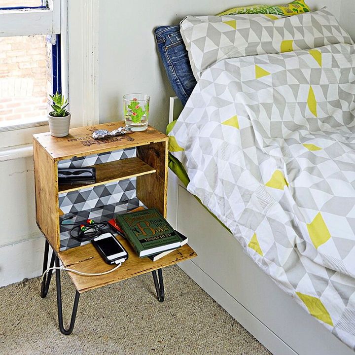 Old Wine Crate to Nightstand