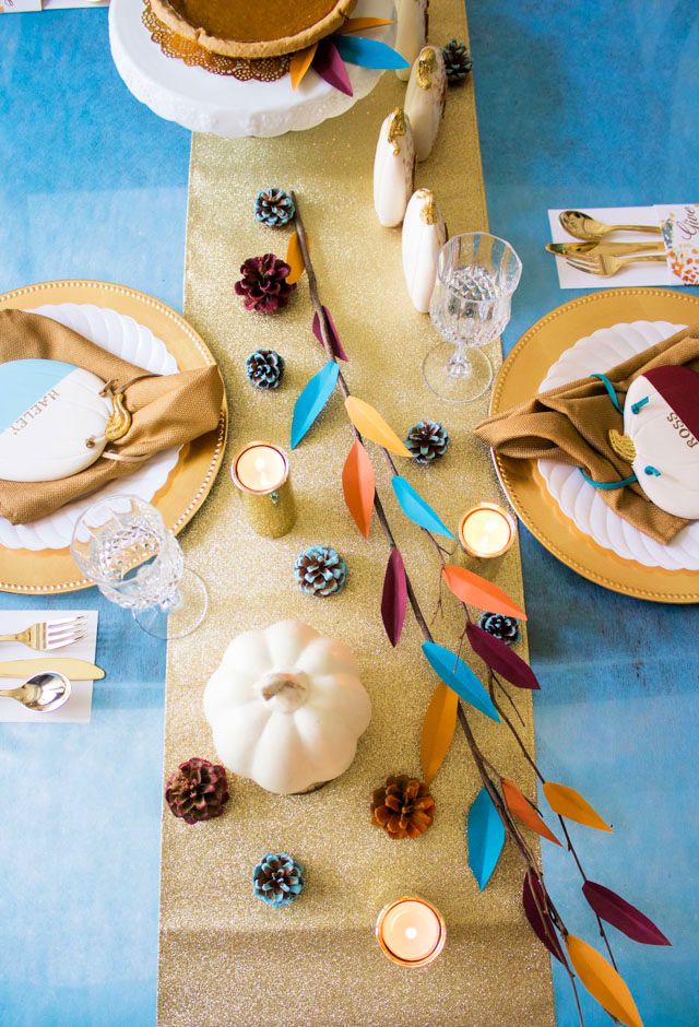 Orange And Gold Table Decoration