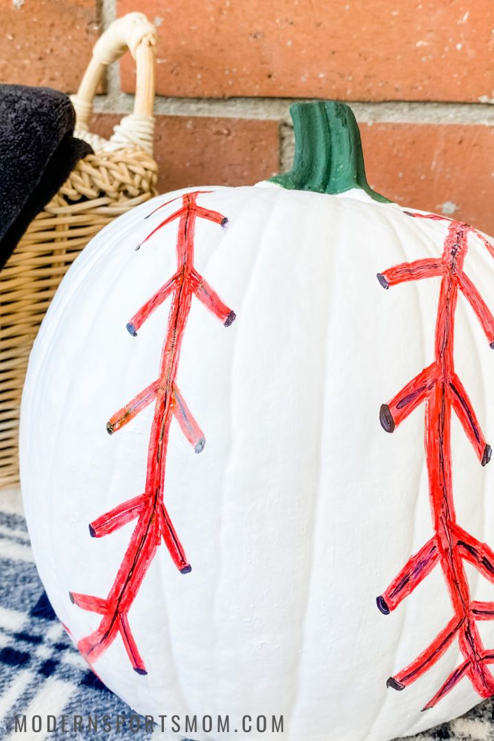 Painted Baseball Pumpkin