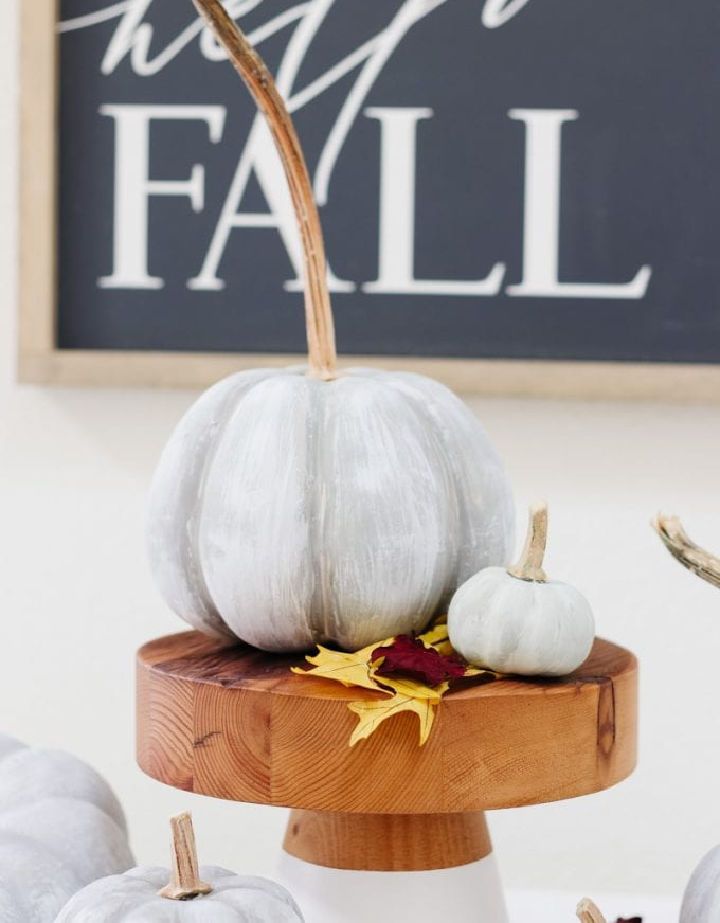 Painted Pumpkins That Look Like Cement