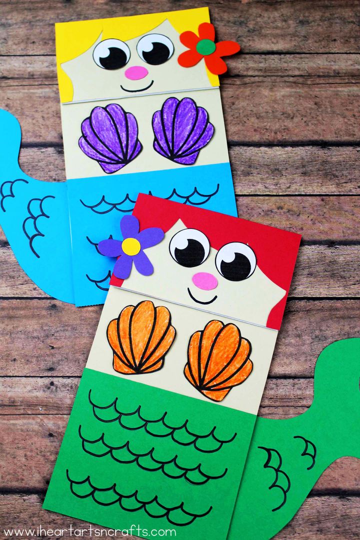 Paper Bag Mermaid Craft for Kids