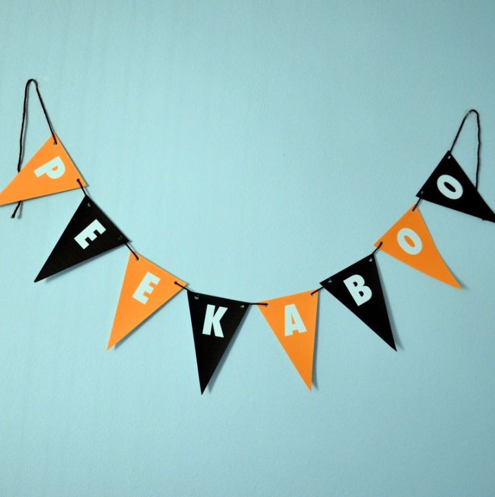 Peek A Boo Halloween Garland