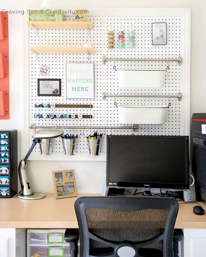 Pegboard Wall Organizer for Home Office