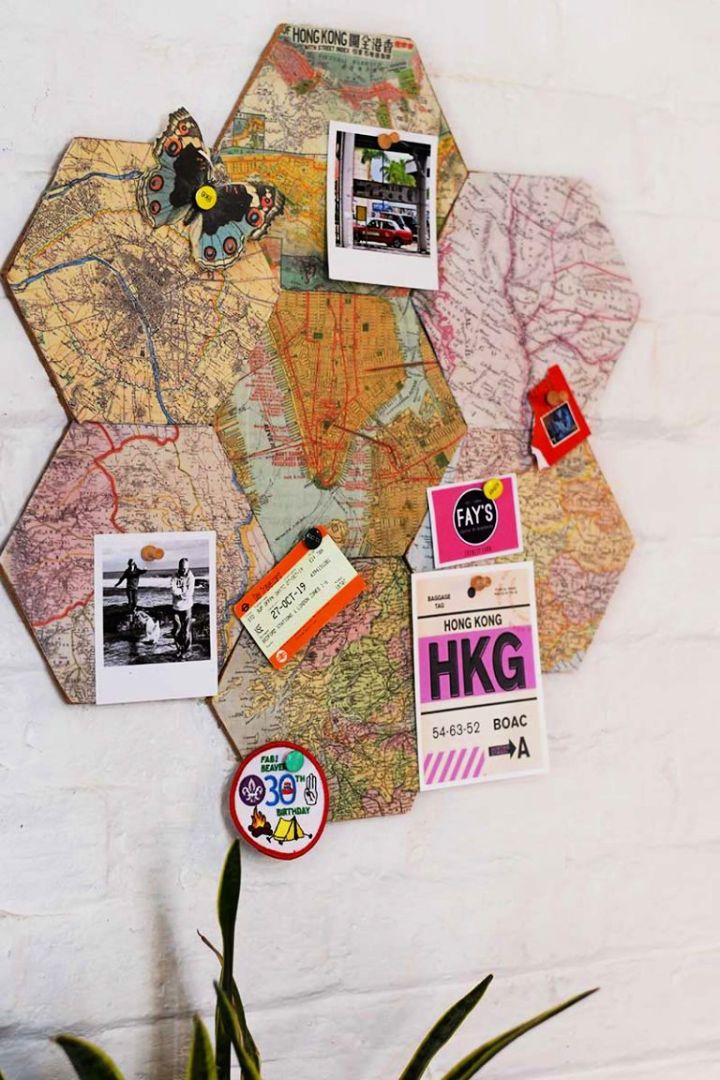 Personalized DIY Map Cork Board