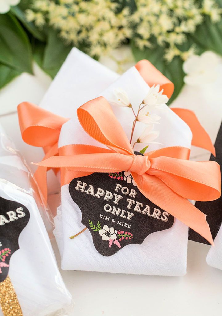 Personalized Handkerchief Wedding Favors