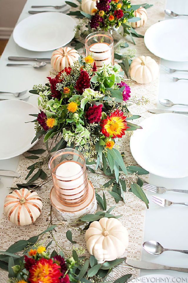 Pop of Color Fall Centerpiece