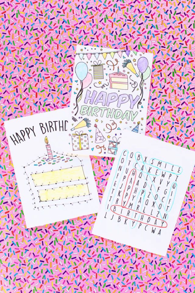 Printable Birthday Cards for Kids