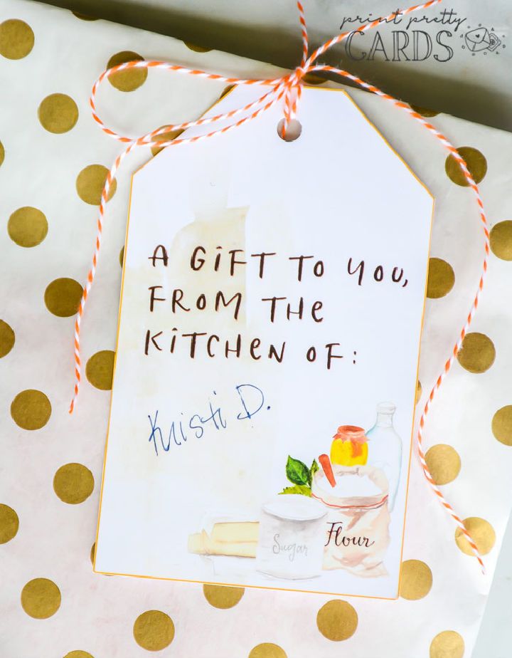 Printable Tag for Food Gift