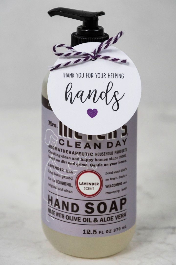 Printable Hand Soap Gift Tag