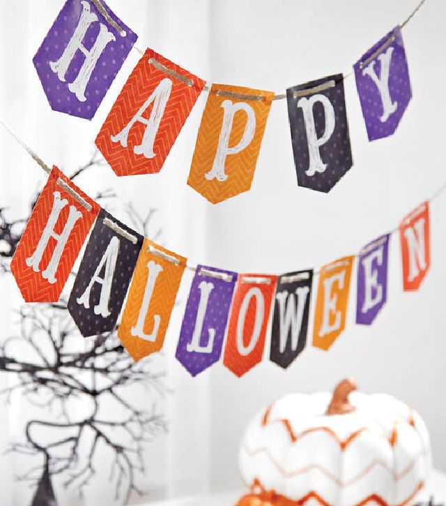 Printable Happy Halloween Banner Decor