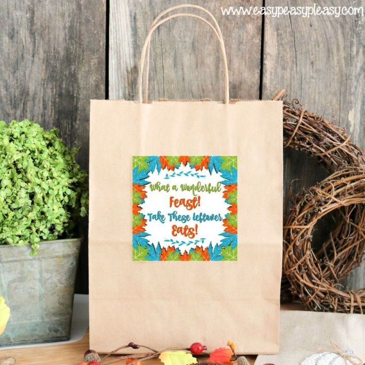 Printable Thanksgiving Leftovers Gift Tag
