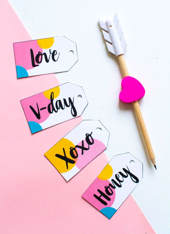 Printable Valentines Day Name Gift Tags
