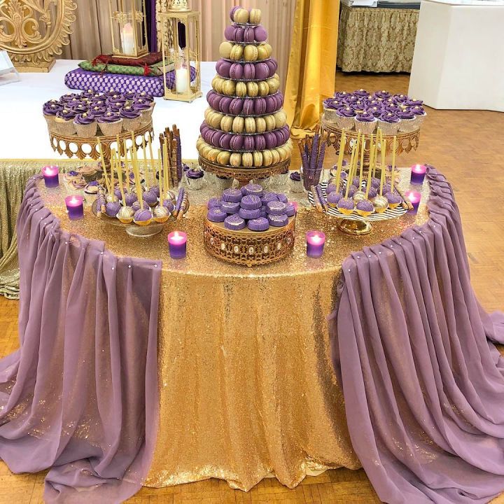 Purple Dessert Table Display