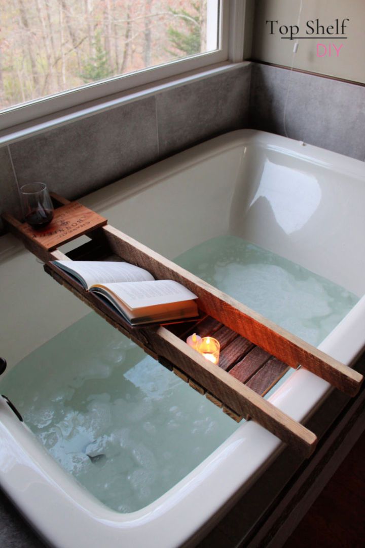 Reclaimed Wood Bath Shelf