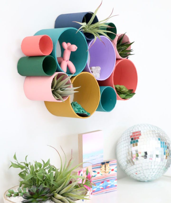 Recycled Cardboard Tube Wall Organizer