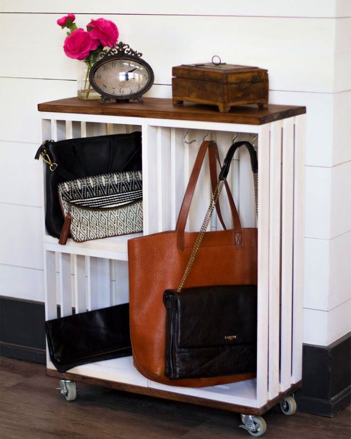 Rolling Crate Storage Shelf