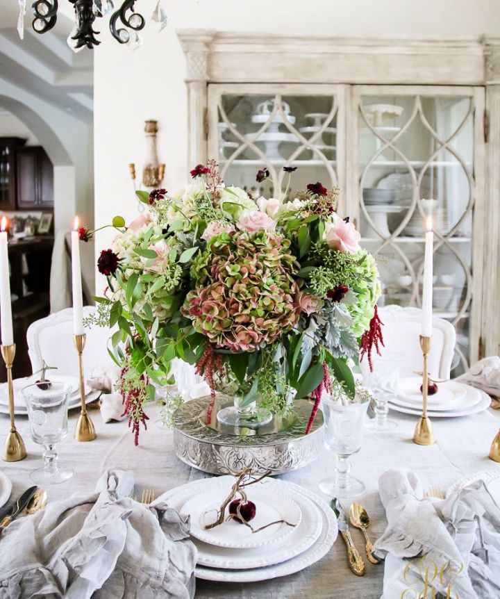 Romantic Thanksgiving Table Centerpiece