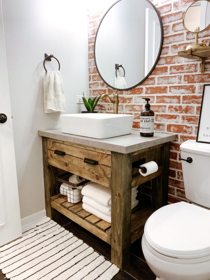 Rustic Bathroom Vanity Plan