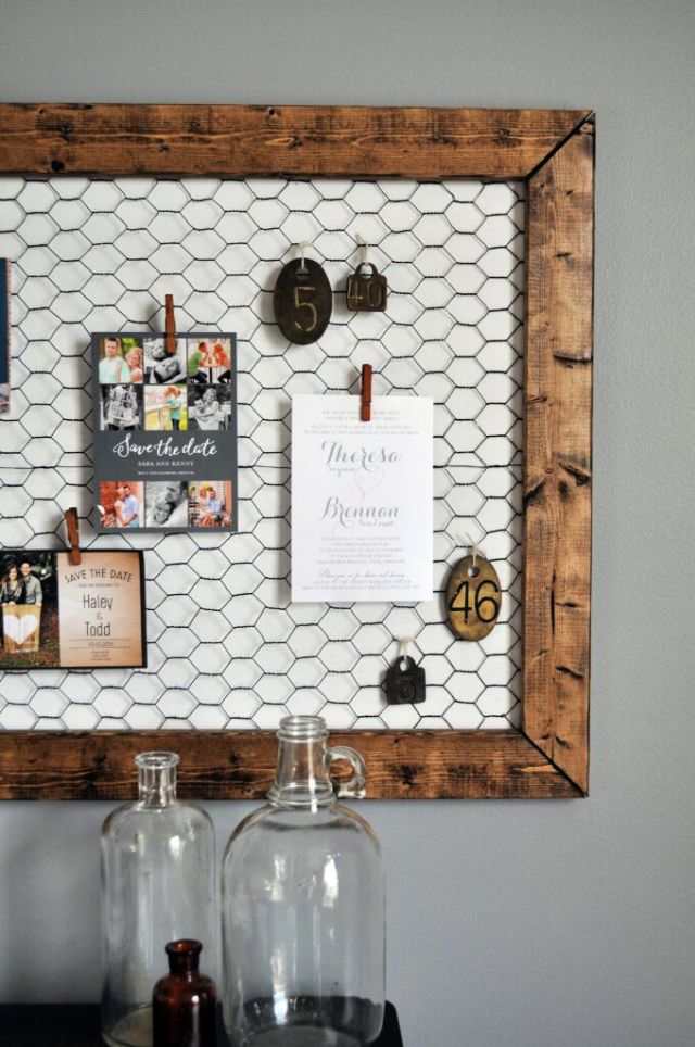 Rustic DIY Office Bulletin Board