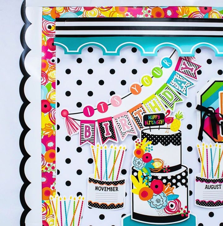 School Girl Style Birthday Bulletin Board