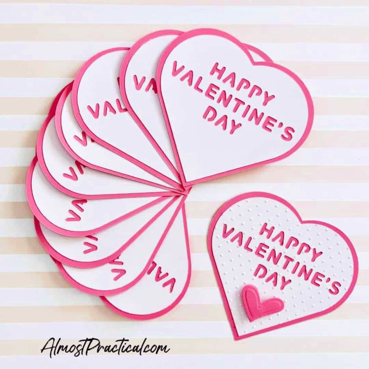 Simple Cricut Valentines Day Cards for Adults
