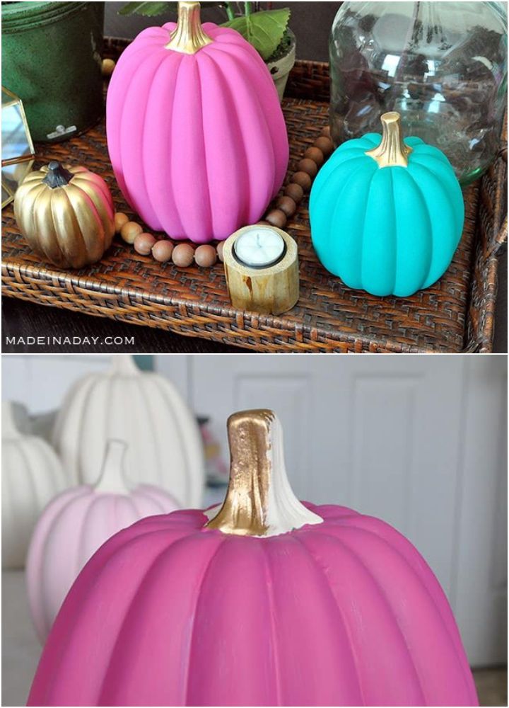Simple DIY Ceramic Painted Pumpkins