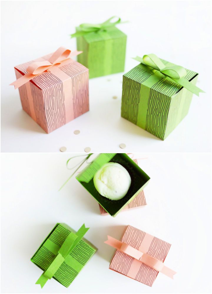 Small Gift Boxes With Faux Bow