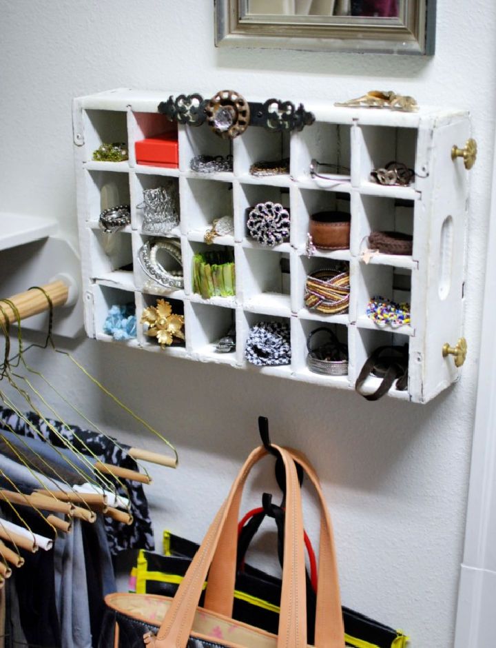 Soda Crate Jewelry Organizer