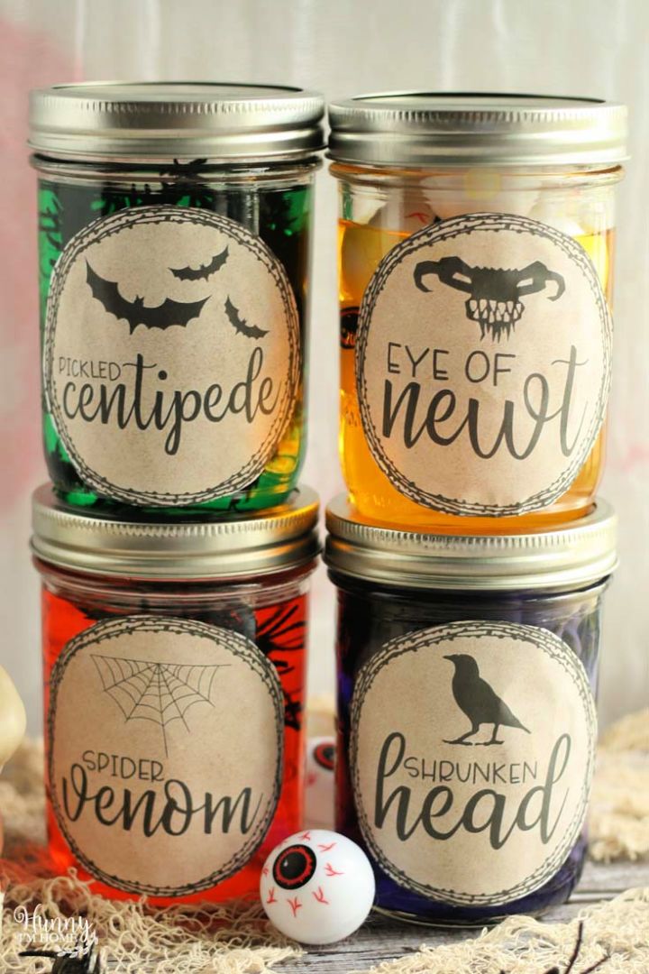 Spooky Printable Mason Jars Labels