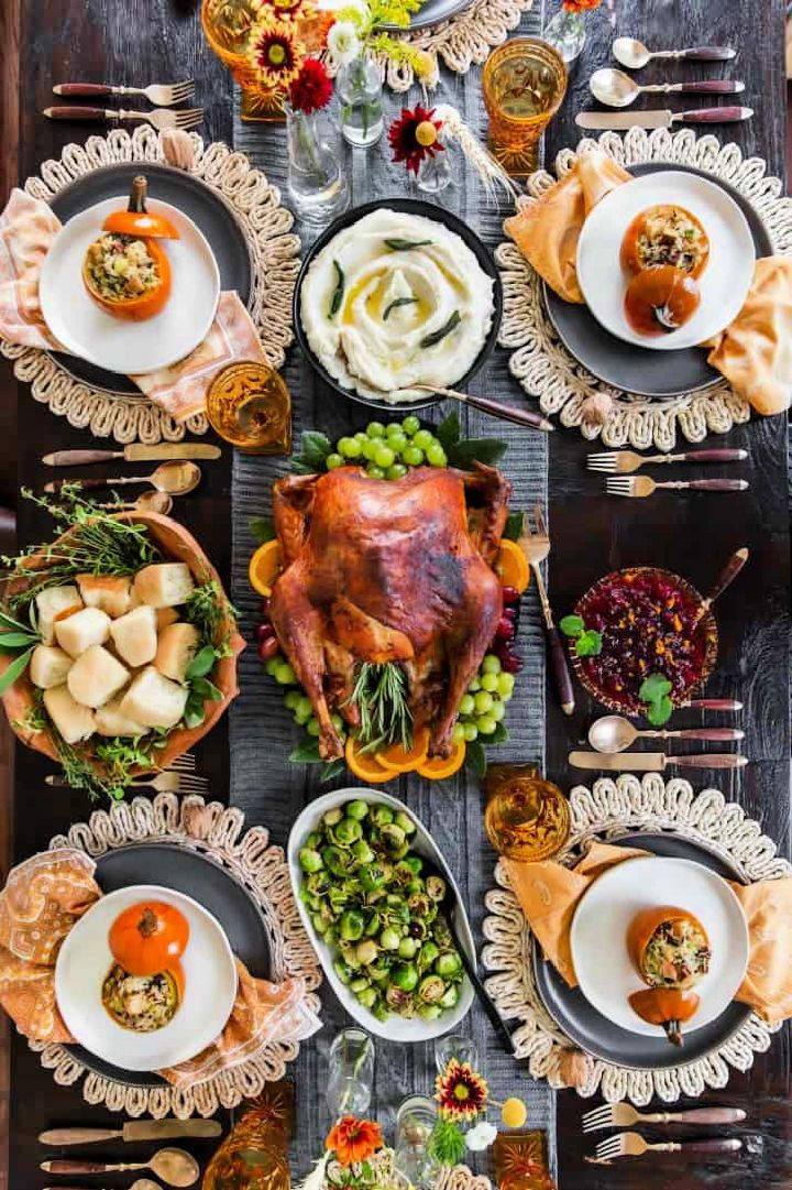 Thanksgiving Turkey Food Table