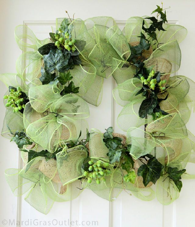 Twig works Square Ribbon Wreath