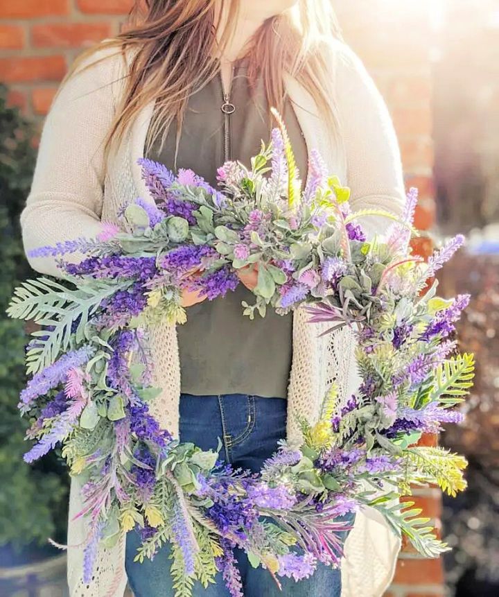 Unique Lavender and Lambs Ear Wreath