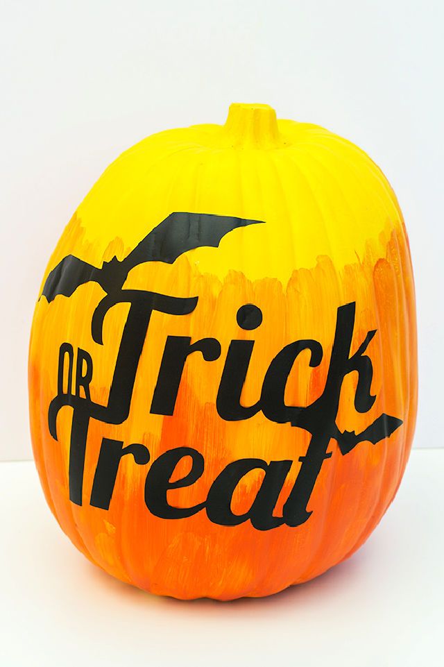 Unique Trick or Treat Ombre Pumpkin