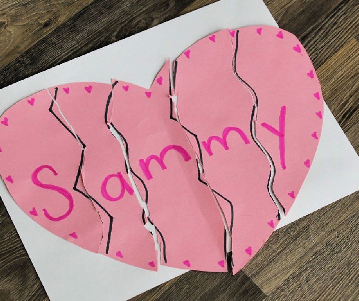 Valentine Name Puzzle for Toddlers 