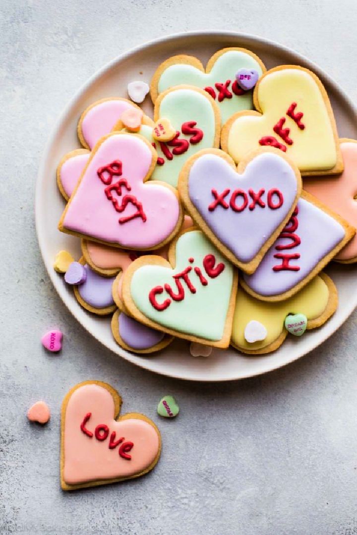 DIY Valentines Day Heart Sugar Cookies