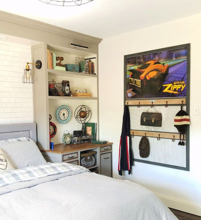 Wall Organizer for Boy Bedroom