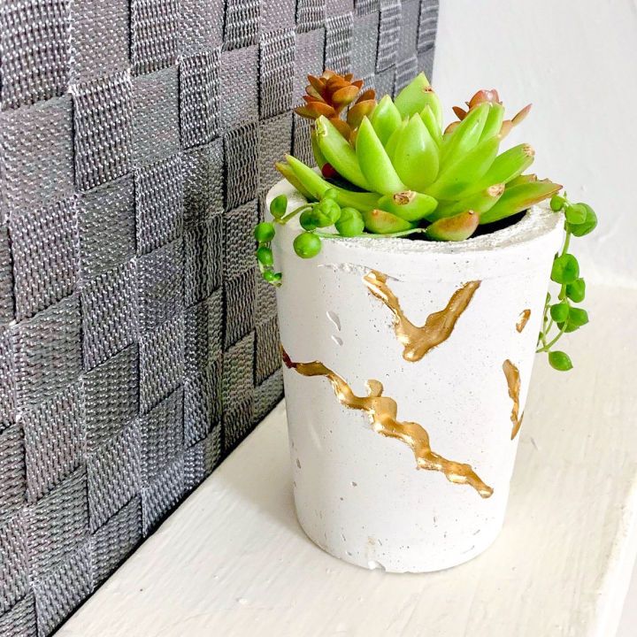 White Cement River Planter