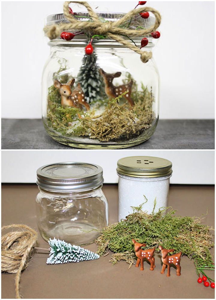 Woodland Forest Mason Jar Terrarium