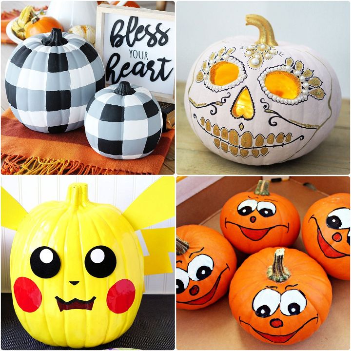 Glass Pumpkin Jack-o-Lanterns on Homemade Hay Bales