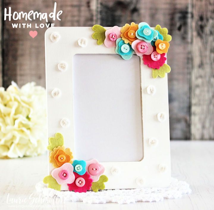 Cute Felt Flower Photo Frame