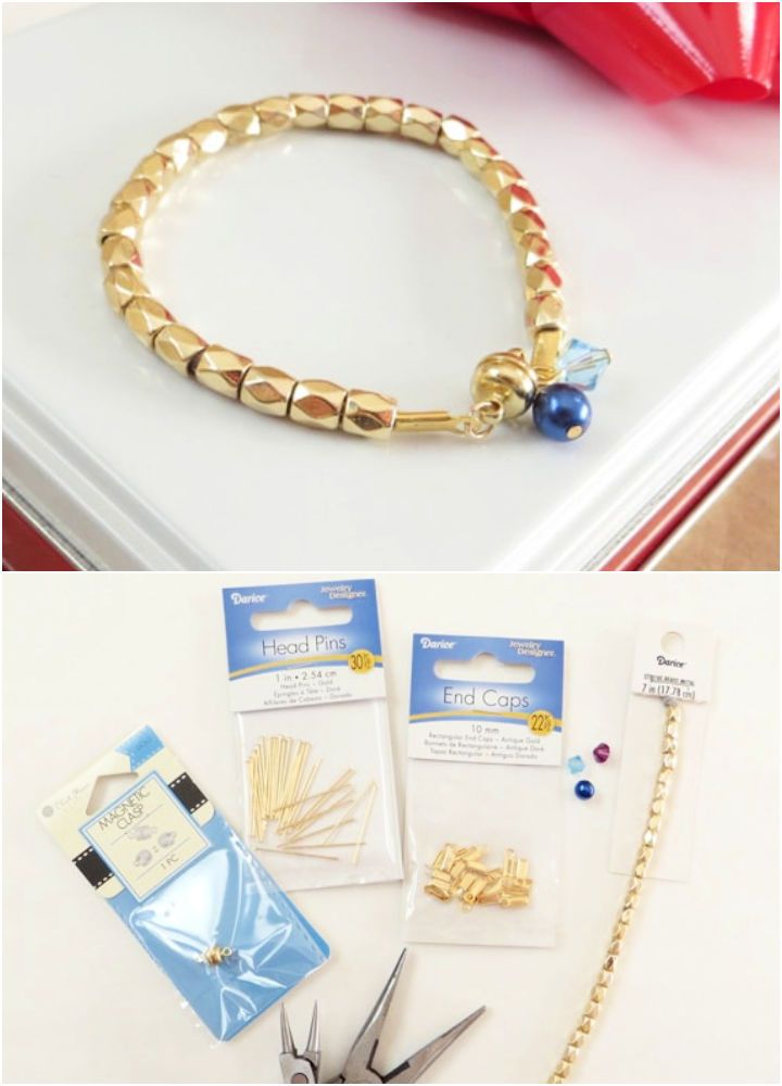 Simple DIY Birthstone Bracelet Gift